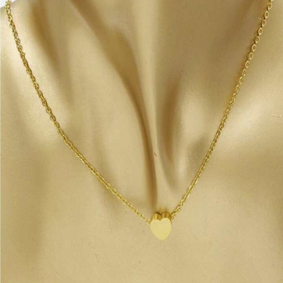 Yellow/Gold Heart Pendant Necklace - Picture 6 of 13